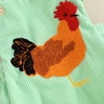 thumbnail image 5 of Newborn Baby Boy Girl Summer Outfits Corduroy Sleeveless Rooster Romper Farm Chicken Baby Overalls Bodysuit Infant Clothes, 5 of 7