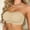 Beige, variant on Strapless Wireless Bra for Women Scalloped Full Coverage Bandeau Comfortable Everyday Non-Wired Bra for Large Busts Unlined Bandeau for Natural Shape, Wireless Pull-On Bra