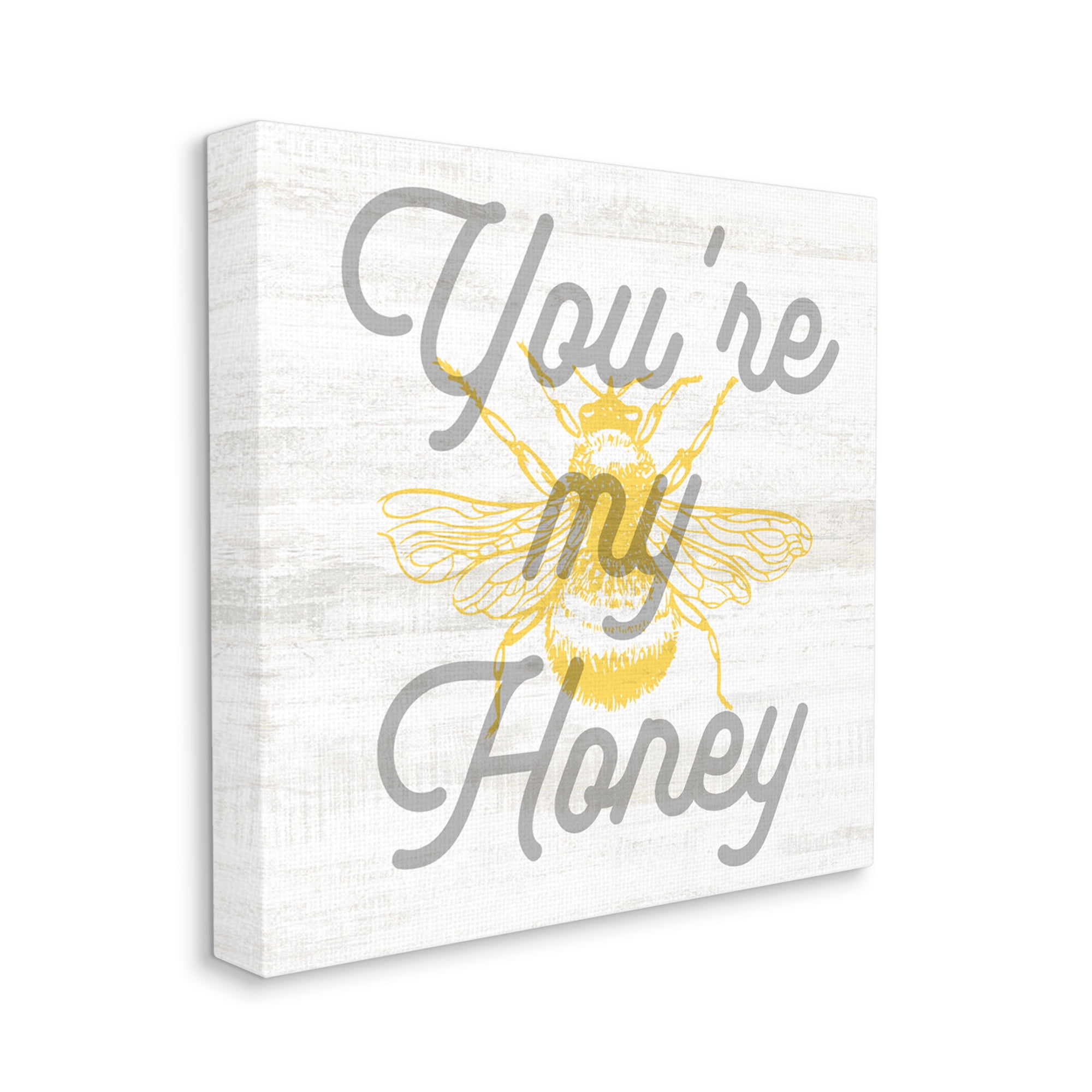 Stupell Industries My Honey Country Phrase Animals & Insects Painting Gallery Wrapped Canvas Print Wall Art, 30 x 30