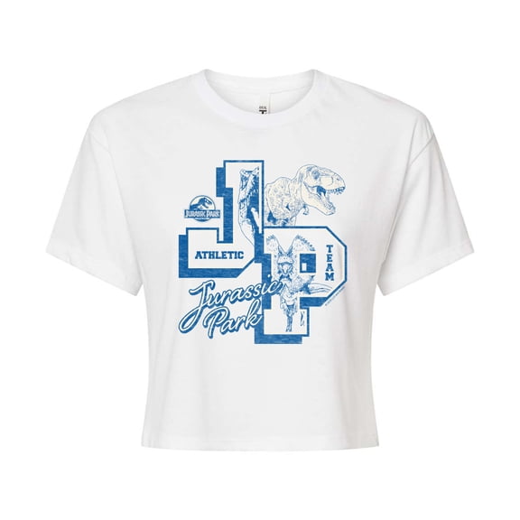 Jurassic World - Jurassic Park Team - Juniors Cropped Graphic T-Shirt