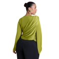 thumbnail image 2 of ELOQUII Women's Plus Size Draped Tie-Waist Top, 2 of 5