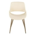thumbnail image 5 of LumiSource Antique Copper Metal, Cream PU Fabrico Chair - Set of 2, 5 of 9