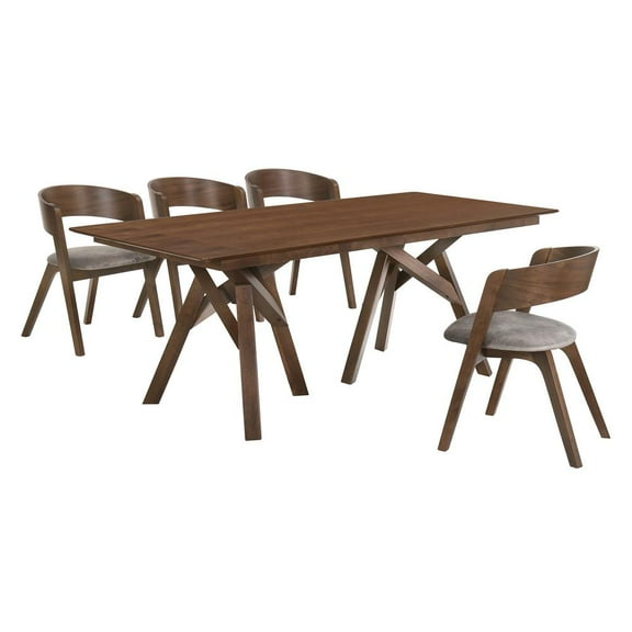 Cortina Jackie 5 Piece Walnut Dining Set