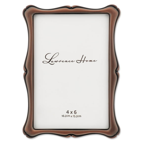 Marco de fotos Lawrence Frames Romance, bronce frotado con aceite, 4 x 6 pulgadas