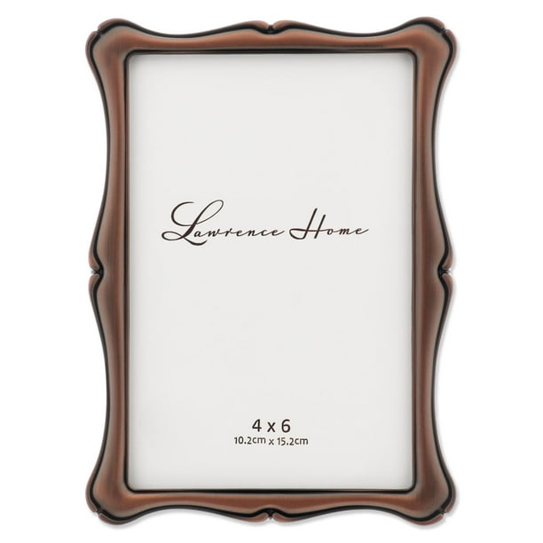 Marco de fotos Lawrence Frames Romance, bronce frotado con aceite, 4 x 6 pulgadas