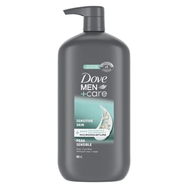 Dove Men+Care Sensitive Shield Body and Face Wash with 24-Hour Nourishing Micromoisture Technology Body Wash for Men