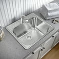 thumbnail image 3 of Essential 25" Single Bowl Drop-In Stainless Steel Laundry Sink - 1 Hole, 3 of 3