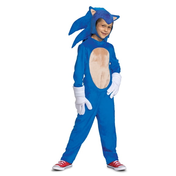 Sega Sonic Movie 3 Sonic Halloween Costume for Children, Boys Size XS (4/5), by Disguise