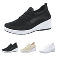 thumbnail image 2 of GiLiling Women's Wedge Sneakers Breathable Mesh Lace Up Non Slip Lightweight Casual Athletic Shoes for Walking Travel, 2 of 7