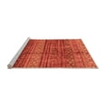 thumbnail image 2 of Ahgly Company Machine Washable Indoor Rectangle Abstract Orange Modern Area Rugs, 7' x 9', 2 of 4