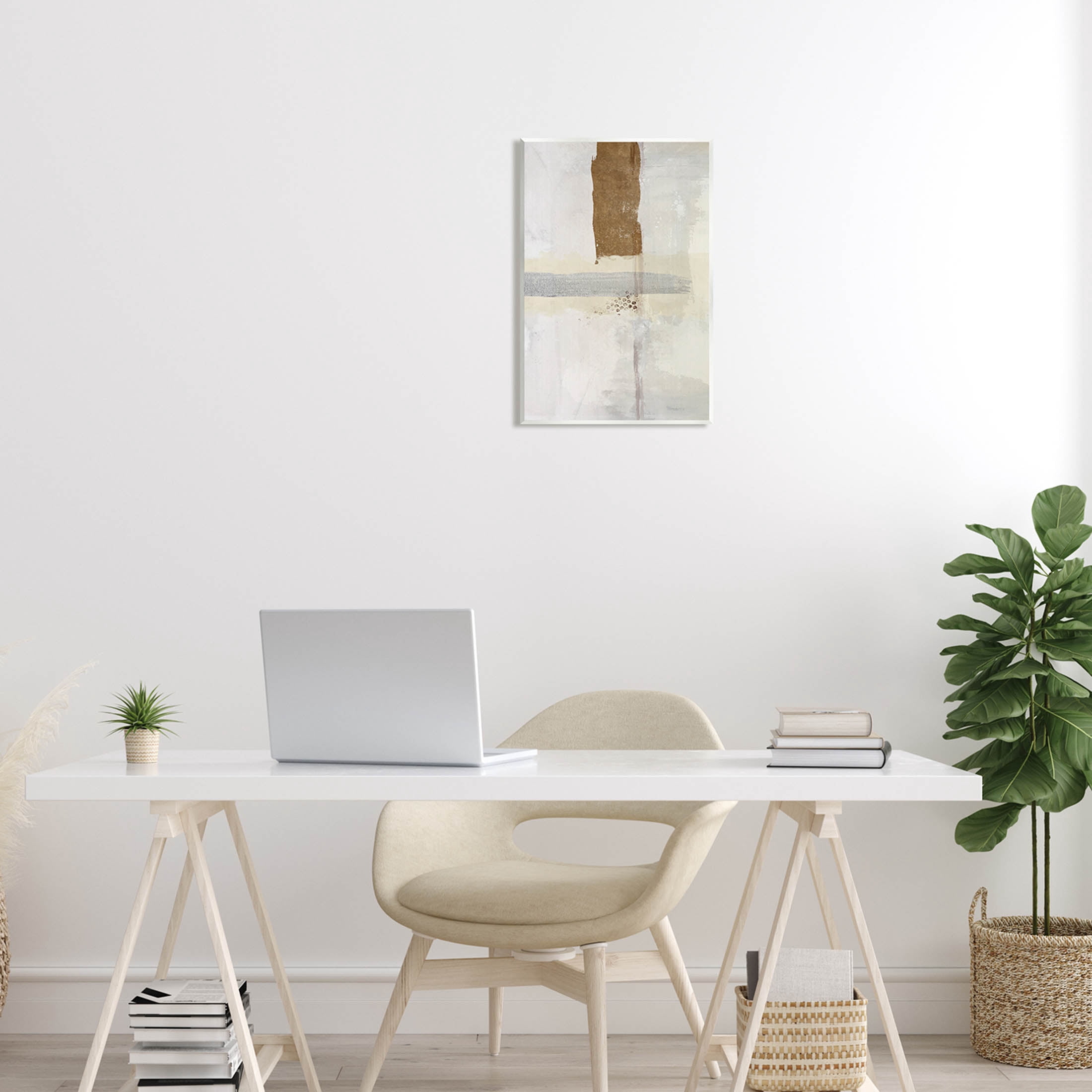 Contemporary Brushed Composition Abstract Graphic Art Unframed Art Print Wall Art