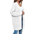thumbnail image 3 of Plus Size Women Long Sleeve Loose Casual Cable Knit Cardigan Open Front Sweater with Pocket, 3 of 6
