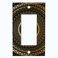 thumbnail image 5 of Metal Light Switch Plate Cover Gold Black Mandala Circle Pattern MDL001, 5 of 13