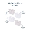 thumbnail image 6 of Gerber Baby Boy or Girl Neutral Adjustable Cotton Mittens, 4-Pack, 0/6 Months, 6 of 6