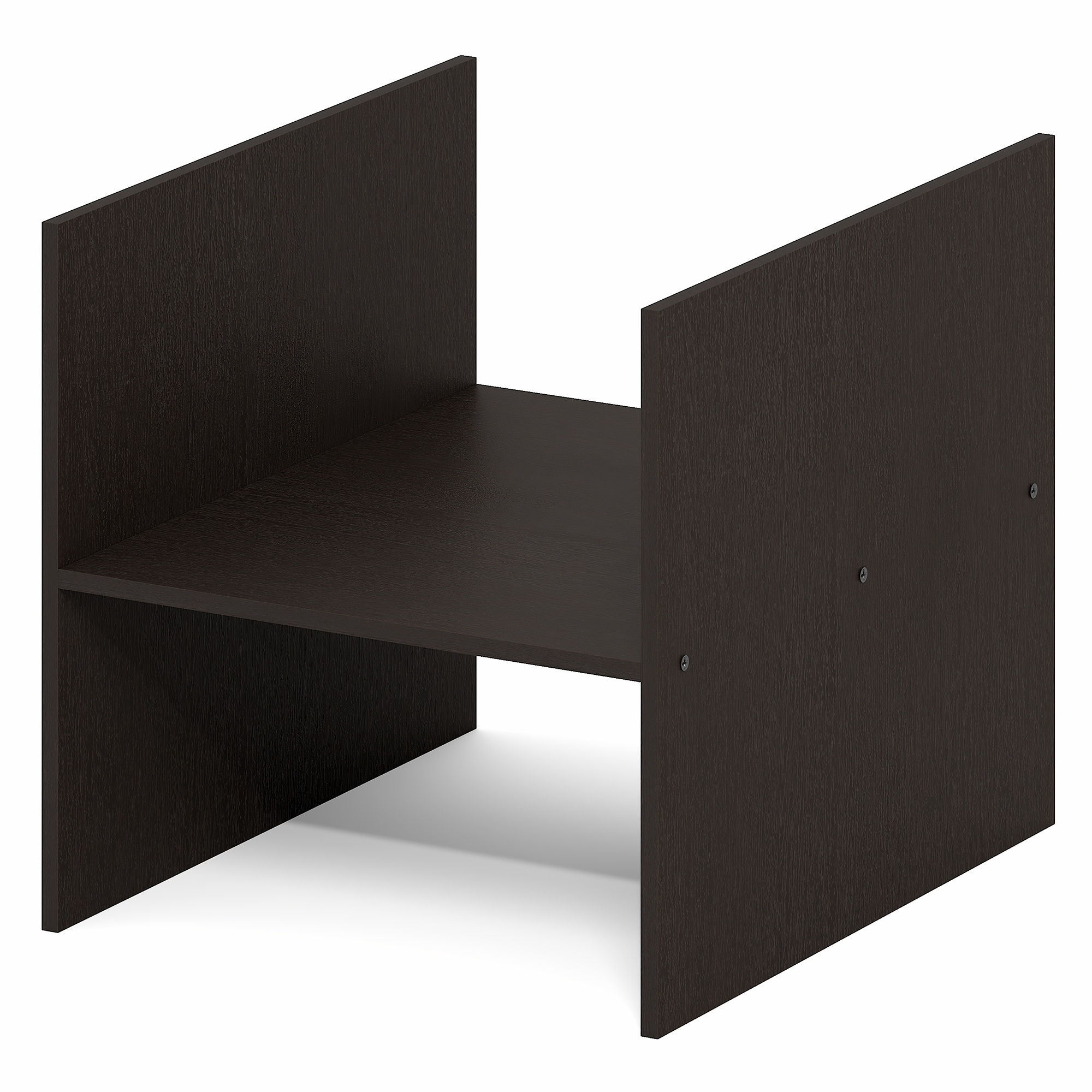 Furinno CUBICLE H-Shelf Cube Organizer 2-Tier Shelf Accessory Black Dark Oak