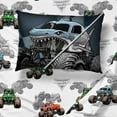 Monster Jam Slash Twin Kids 5 Piece Bedding Set w/ Reversible Comforter