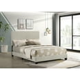 thumbnail image 2 of Dorian Fabric Upholstered Full Panel Bed Cream, 2 of 8