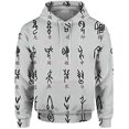 thumbnail image 3 of Ropa de otoño para hombre, sudaderas cómodas y con movimiento para hombre, sudadera con capucha con estampado de caracteres chinos a la moda, 3 of 4
