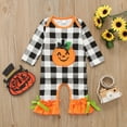 thumbnail image 2 of THJRPQJFD Fall Outfits for Toddler Girls Halloween Baby Onesie Newborn Pumpkin Outfit Little Brother Onesie New Born Baby Clothes 12month Girl, 12-18 Months, 2 of 8
