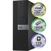 Restored Dell Optiplex 7040 Desktop Computer | Quad Intel i7 3.4 | 32GB DDR4 RAM | 500GB SSD Solid State | Windows 10 Professional | Home or Office PC