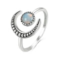 thumbnail image 2 of Anillo de apertura de fase de luna creciente,Anillo de luna para mujer Anillo ajustable Anillo de luna para mujer Los mejores materiales, 2 of 8