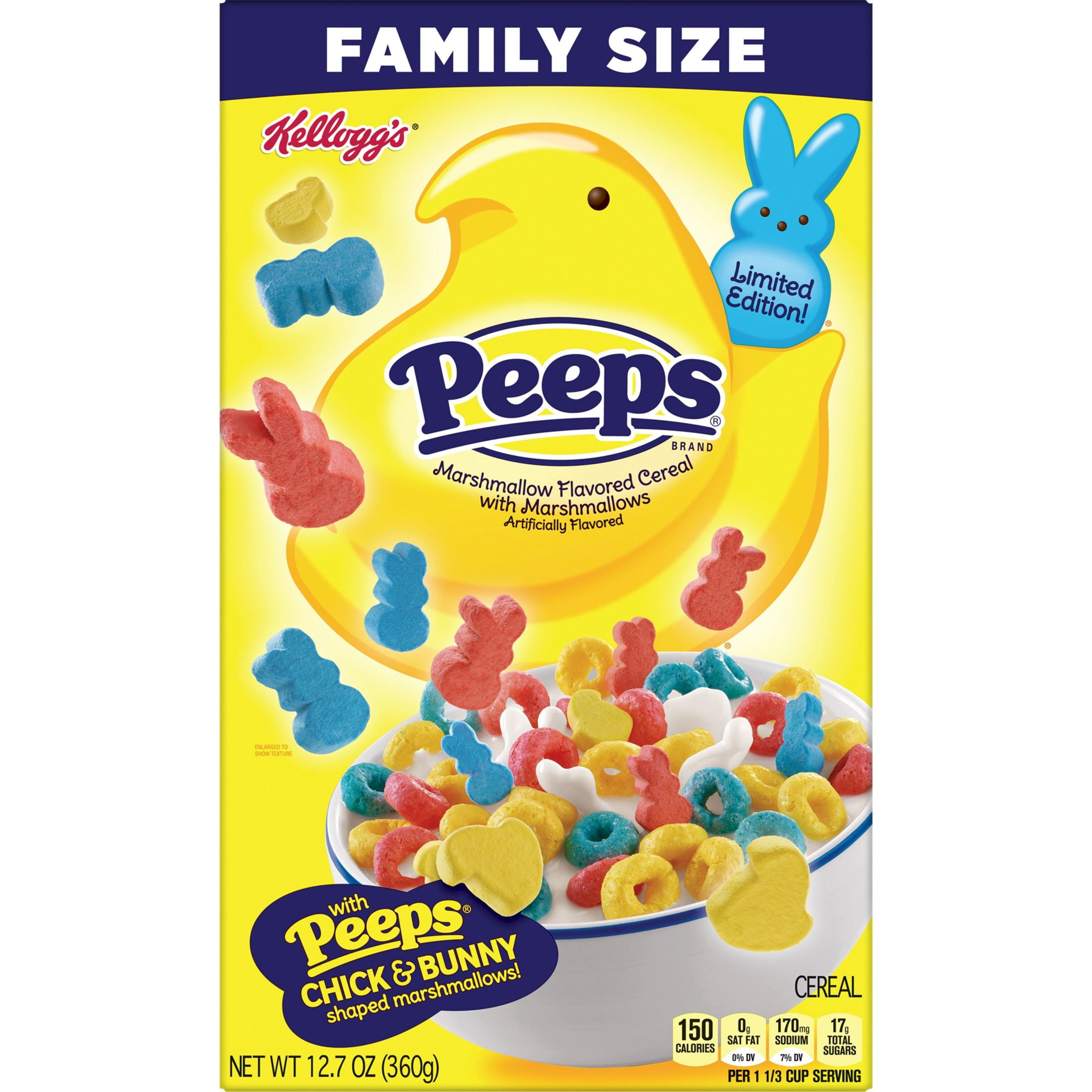 Kellogg #39 s Peeps Original with Marshmallows Cold Breakfast Cereal 12 7 Kellogg #39 s Peeps Original with Marshmallows Cold Breakfast Cereal 12 7
