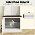 thumbnail image 3 of Resenkos 3-in-1 Hall Tree - With Shoe Storage & Coat Rack Bench, Entryway Furniture with 5 Hooks, White Wood Grain, 3 of 7