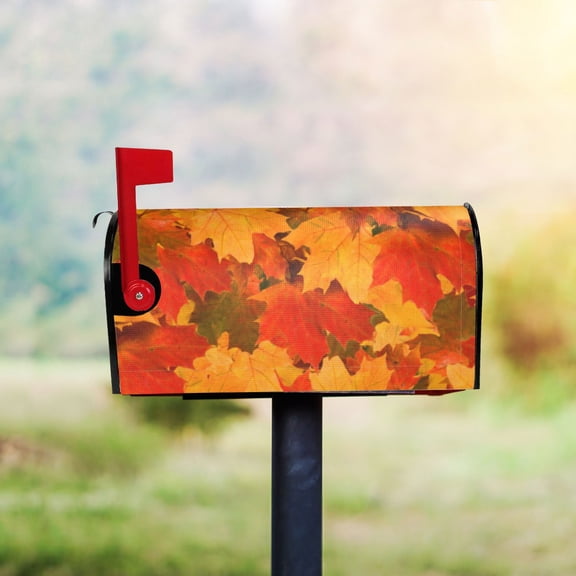 1X Mailbox Cover Mailbox Covers Standard Size 18" X 21" Flowers Mailbox Wraps Post Letter Box Cover for Holiday Garden Yard Decor
