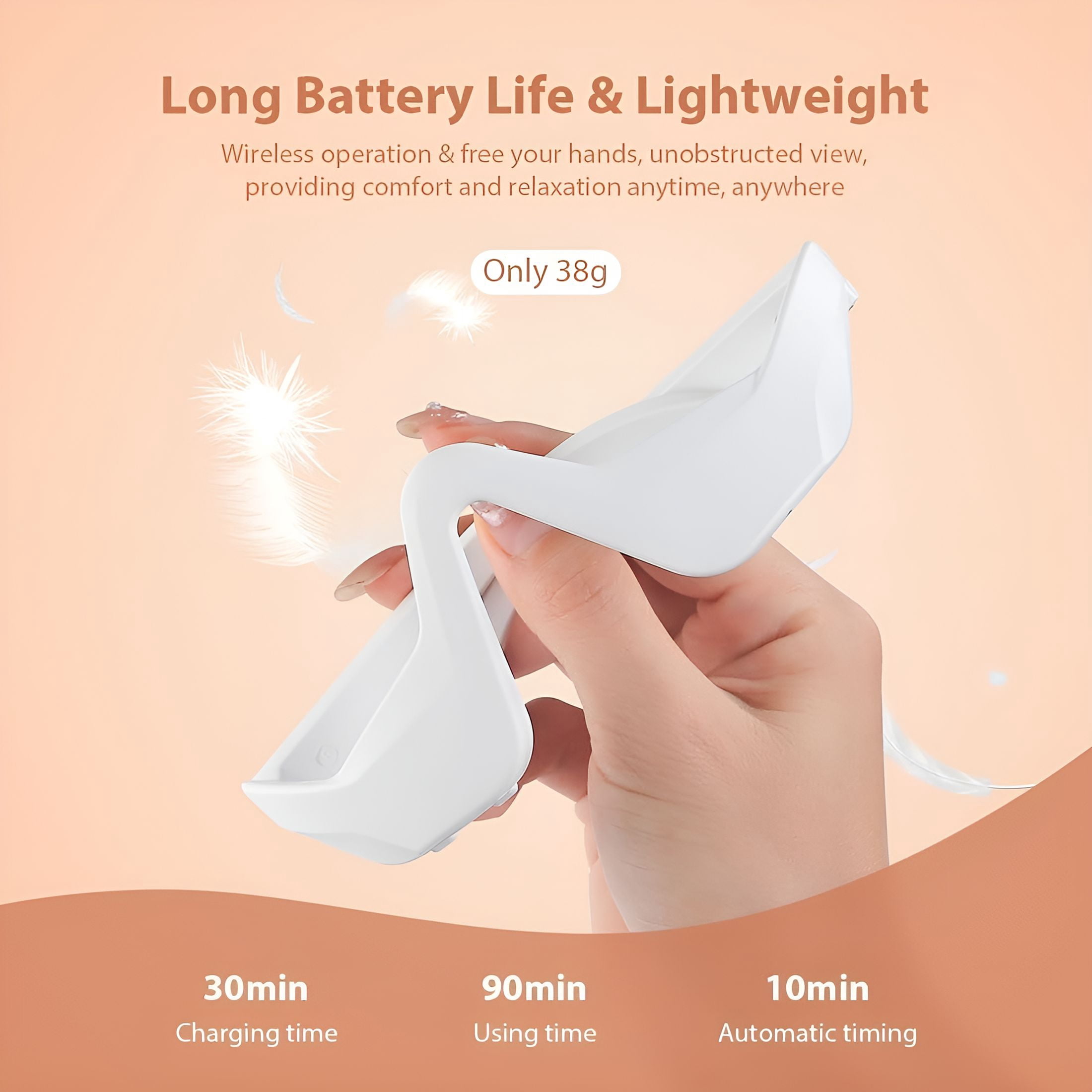 XIRQI Under-Eye Red Light Therapy Device, Microcurrent Wave Device for Under-Eye, 3D Contour Eye Massager, Relieve Eye Bags & Wrinkles, Dark Circles Treatment Device