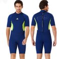 thumbnail image 4 of Combinaison de Plongée 3MM Résistante à l'Usure Manches Courtes Short Combinaison Longue Durée Sensation de Fraîcheur Accessoire de Surf Homme Marine m, 4 of 6