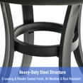 thumbnail image 6 of SUMMIT LIVING 18.3"H Outdoor Patio Side Table Round Metal End Table with PVC Table Top, Black, 6 of 7