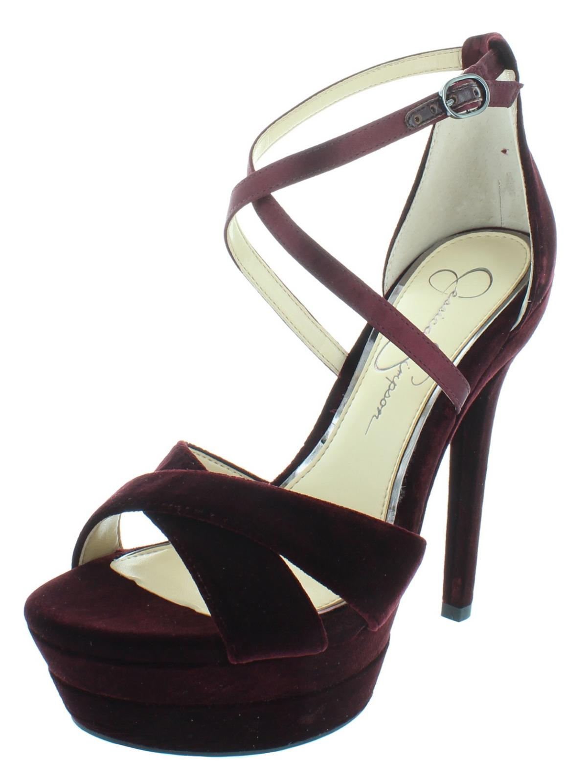 Jessica Simpson Womens Roxelle Velvet Platform Heels Purple 8 Medium (B,M)  - Walmart.com