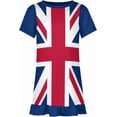 thumbnail image 4 of British Flag Girl's Dress Summer Crew Neck Children's T-Shirt Tops Casual Wear, 4 of 10