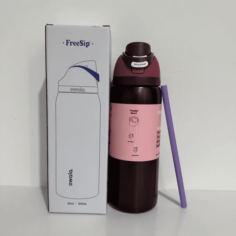 Owala Freesip 32oz Insulated Stainless Steel Water Bottle - Black