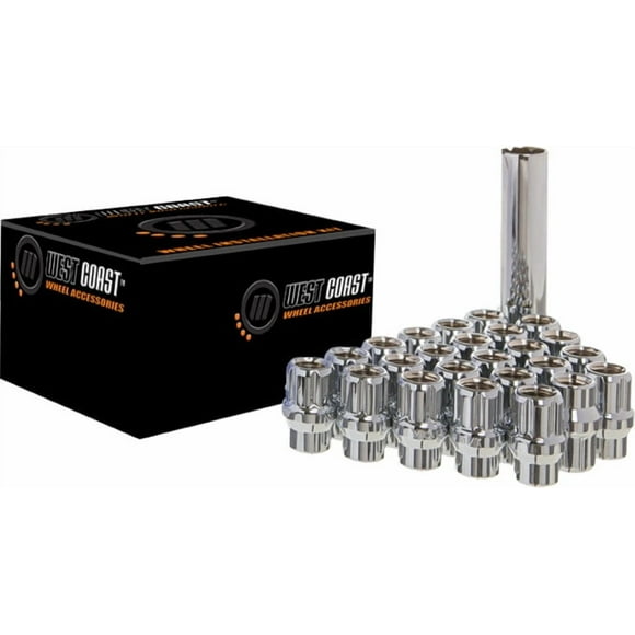 West Coast Wheel Accessories Wheel Installation Kit W5514SEO 5 Lug Kit; 14 Millimeter x 1.5 Thread Size; ET Shan; Spline Drive; Short Shank Open End; 1.16 Inch/29.46 Millimeter Overall Length