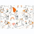 thumbnail image 1 of Metal Light Switch Plate Cover Magical Orange Rainbow Unicorn UNI008, 1 of 13
