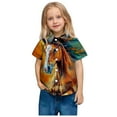 thumbnail image 4 of LIBRCLO Kids Button Down Shirts for Boys Size 5 Years Short Sleeve Summer Beach Shirts Casual Cowboy Prints Shirt Multicolor, 4 of 8