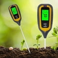 thumbnail image 2 of Brillar Probadores de suelo Probador de humedad de pH del suelo Temperatura de luz 4 en 1 Medidor de humedad del suelo de pH Probador electrónico de suelo para plantas de jardín Amarillo, 2 of 5