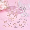 thumbnail image 2 of 1 set 40pcs 2 colors 201 Stainless Steel Linking Rings Heart Golden Stainless Steel color 20x21x1mm 20pcs/color, 2 of 5