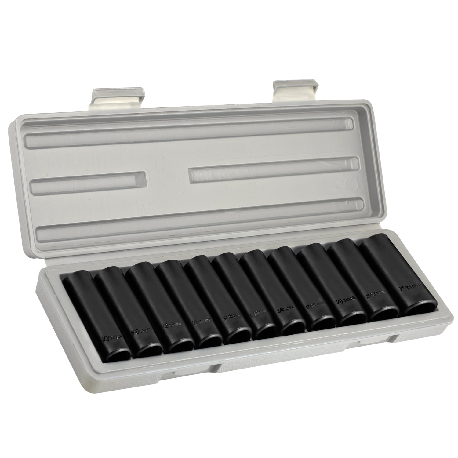 New 12pc 1/2 Dr Drive Deep Air Impact Socket Sockets Set SAE w/CASE New 12pc 1/2 Dr Drive Deep Air Impact Socket Sockets Set SAE w/CASE