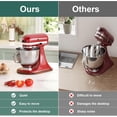 thumbnail image 3 of Mixer Slider Compatible with Kitchen aid 4 .5-5 Qt Stand Mixer Wood Kitchen Countertop Storage Mover Sliding Caddy(Brown), 3 of 5
