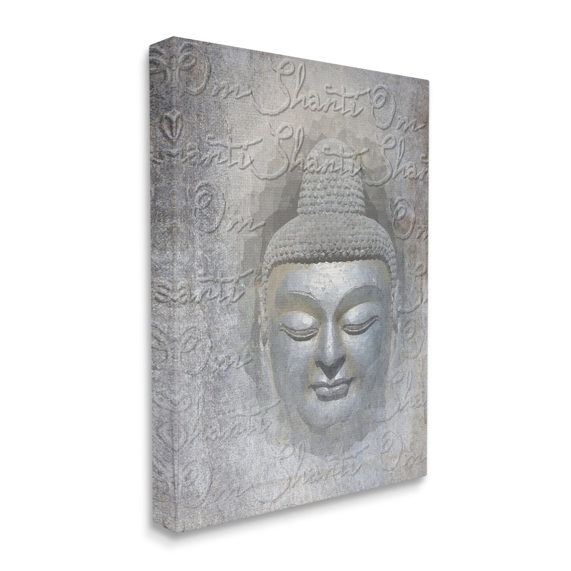 Stupell Industries Spiritual Buddha Face Abstract Painting Gallery Wrapped Canvas Art Print Wall Art, 30 x 40