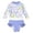 1-Blue444, variant on WOYY Swimsuit for Girls Long Sleeve Rashguard and Bikini Bottom 2-Piece Set, Sizes 4-8