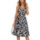 thumbnail image 1 of VISgogo Vestido sin mangas de verano para mujer, estampado de flores/leopardo para adultos, cuello en V, correa de espagueti cruzada, una pieza con bolsillos VISgogo  moda, 1 of 6