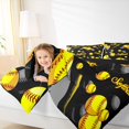 thumbnail image 4 of Homewish Cartoon Yellow Baseball Bedding Comforter Set, Softball Sport Lover Twin Comforter Sets, Teens Kids Boys Girls Reversible Bedding Set, Microfiber Bedroom Decor, 2pcs, 4 of 8