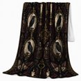 thumbnail image 2 of Victorian Gothic Mystery Aesthetic, Dramatic Gothic Scene, Warm Flannel Blanket for Home Library and Reading Nook, Art Lovers Housewarming Gift, Gothic Home Decor, 2 of 9
