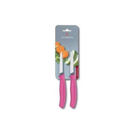 

Swiss Army Brands VIC-6.7606.L115B 3 in. 2019 Victorinox Swiss Spear Point Straight Blade Classic Paring Knife Set Pink - Pack of 2