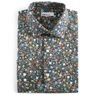 Bar III Mens Slim Fit Watercolor Floral Dress Shirt White Ylllw Grn S -  Walmart.com