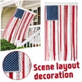 thumbnail image 2 of Rustic American Flag Ribbon Banner Handmade Patriotic Wall Hanging Decoration for Independence Day Home Decor, 2 of 7