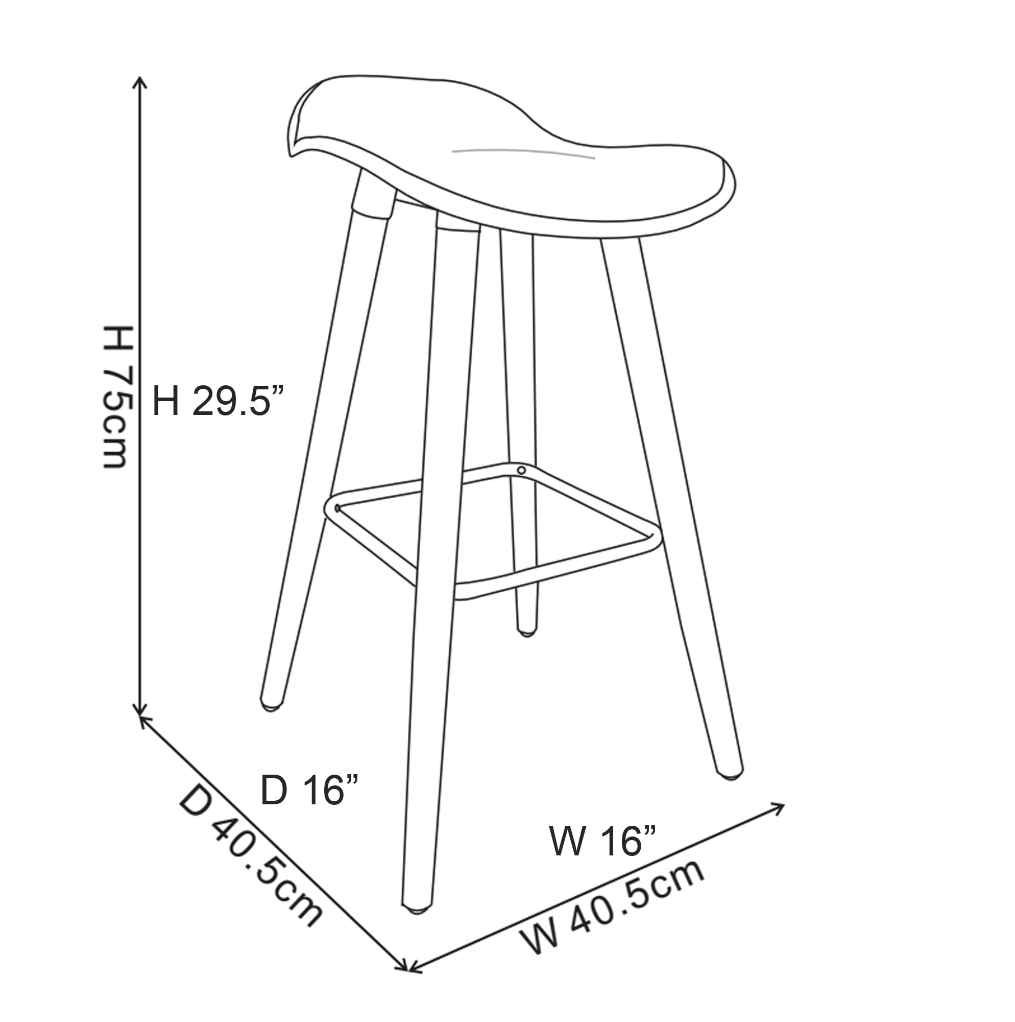 Mainstays Scoop Backless Stool Set, 2 Pieces